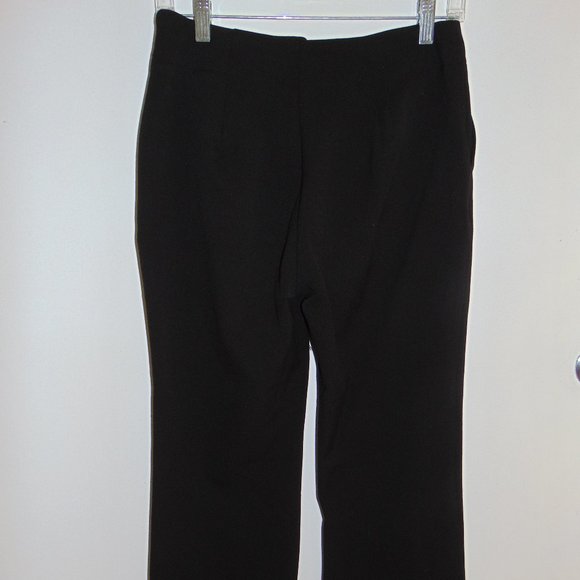 Women's H&M Woven Black Metal Zipper 70's Retro Straight Leg Pants Slacks 8 - Picture 4 of 8